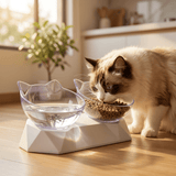 Comedero Elevado Doble para Gatos | GamuShop Colombia