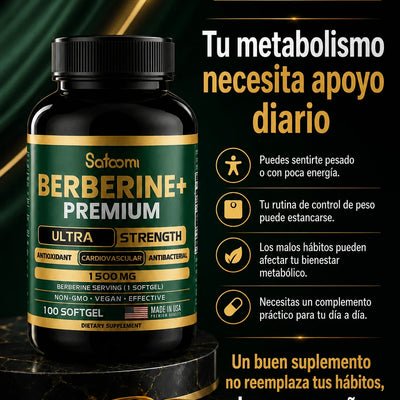 Berberina Premium 1500 mg como suplemento para rutina de bienestar
